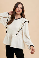 Elegant Views Ruffle Peplum Top