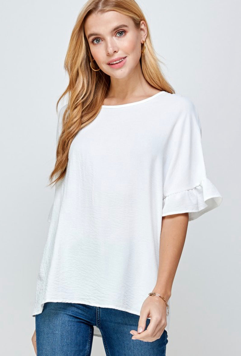 Classic Ruffle Top - Ivory
