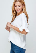 Classic Ruffle Top - Ivory