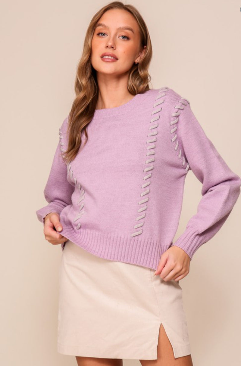 Perfectly You Lavender Sweater