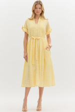 Dancing In the Sun Midi Dress- Yellow