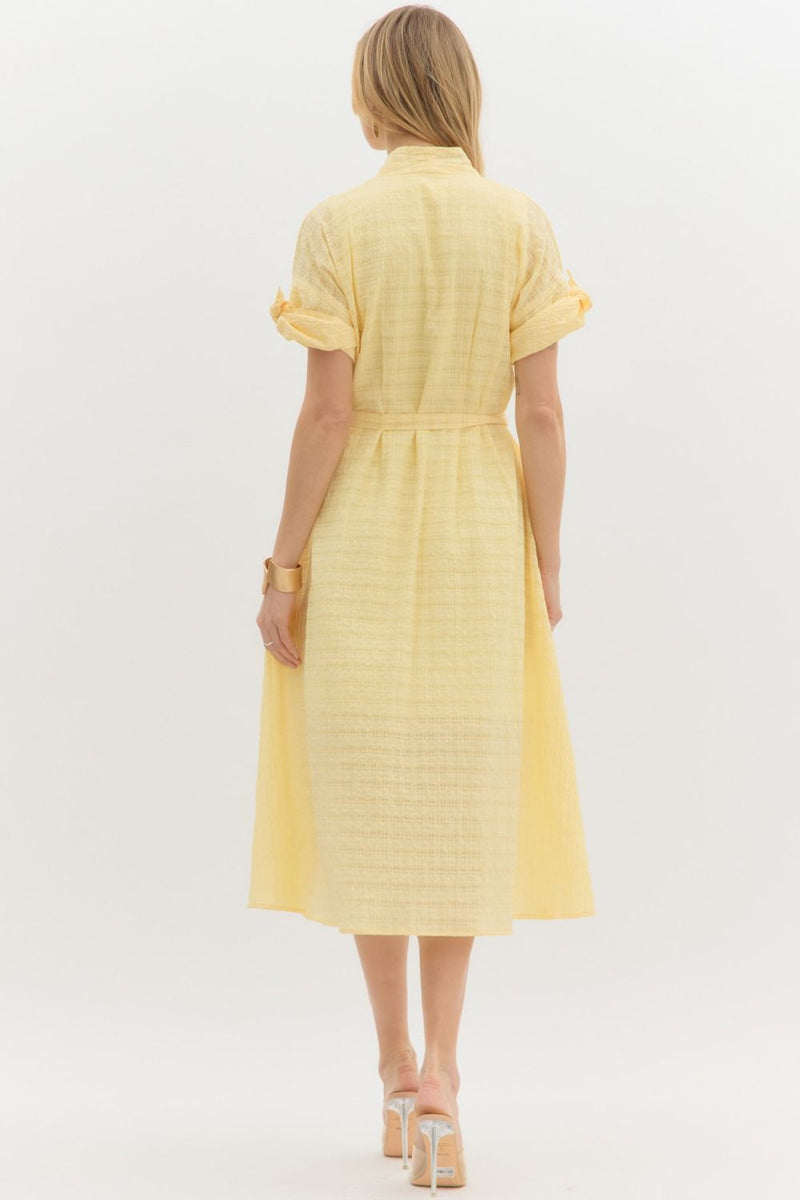 Dancing In the Sun Midi Dress- Yellow