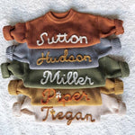 Handmade Wool Embroidery Personalized Chunky Sweaters