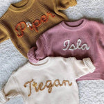 Handmade Wool Embroidery Personalized Chunky Sweaters