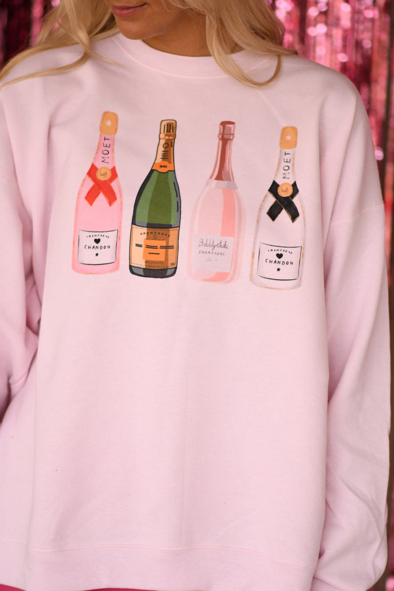 OE:Pink Party Bottles Sweatshirt