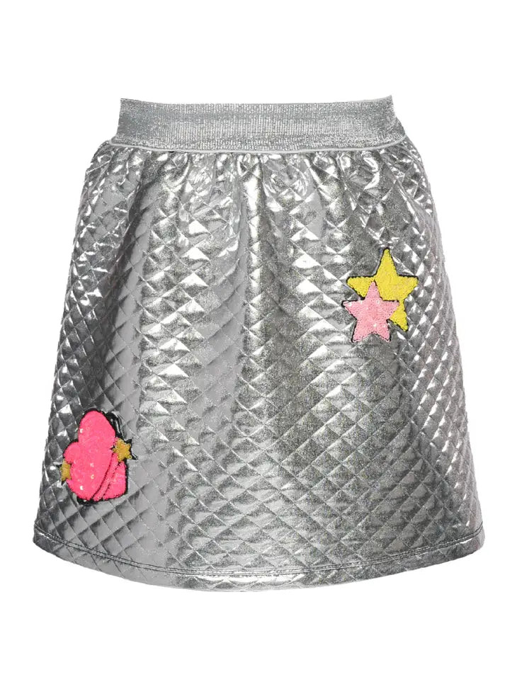 Quilted Skirt With Appliques - Hannah Banana