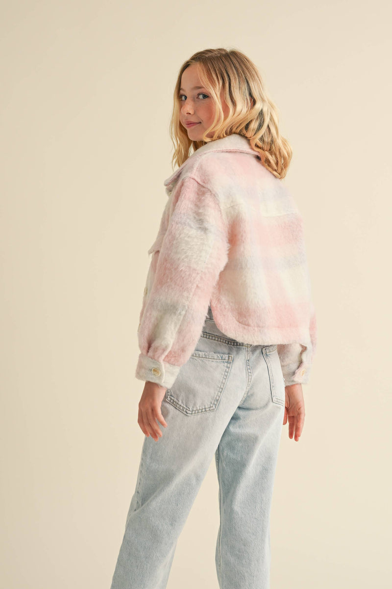 Cropped Plaid Jacket