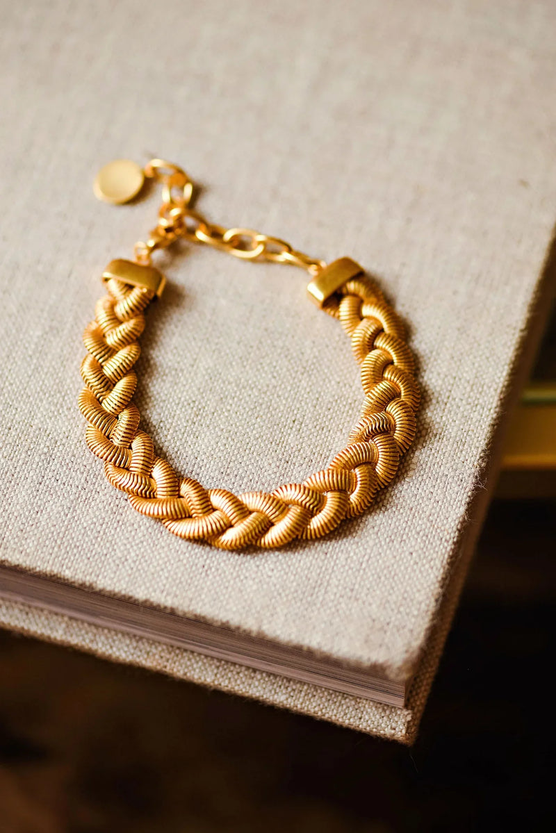 Tatum James Designs Gold Braided Rope Bracelet