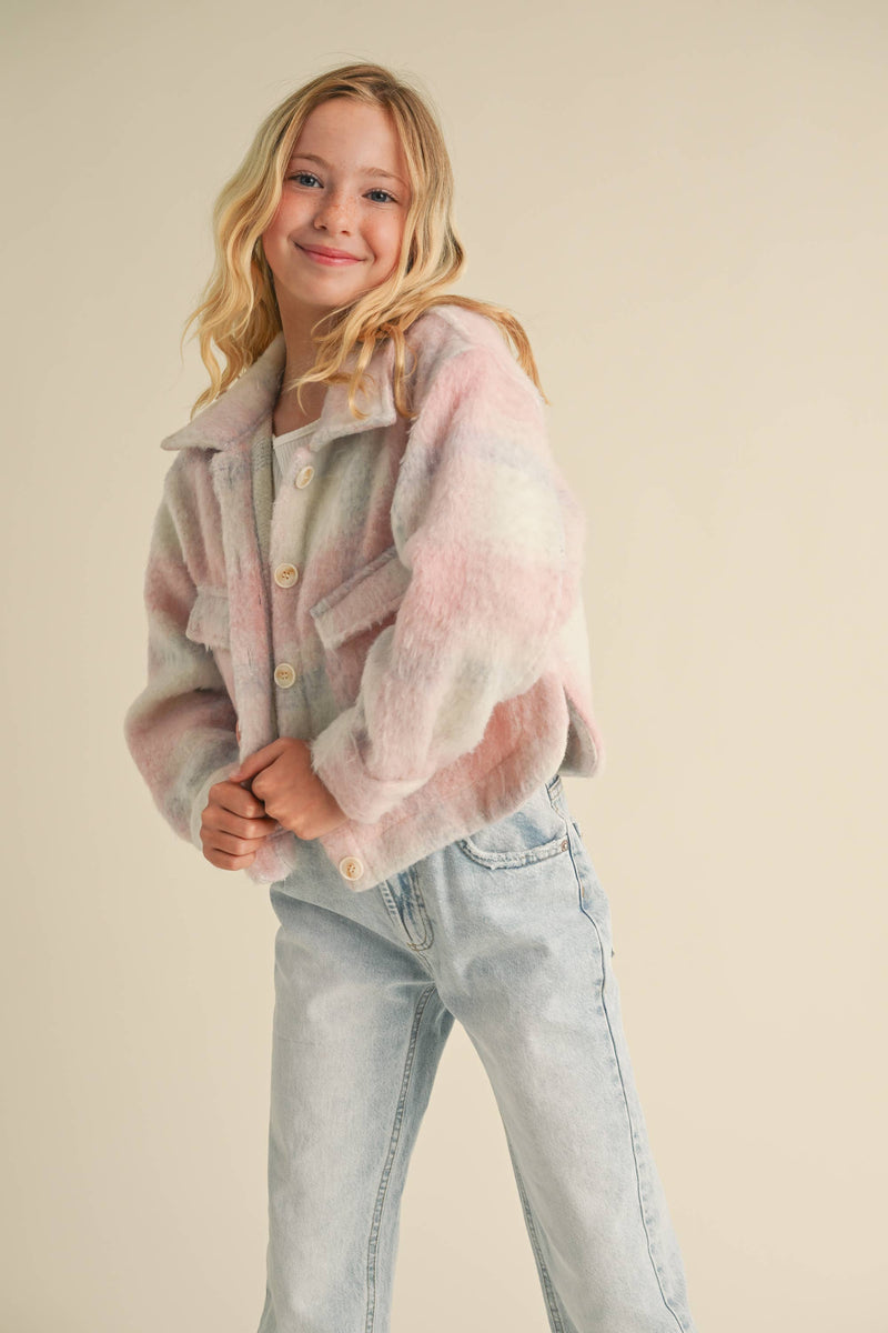 Cropped Plaid Jacket