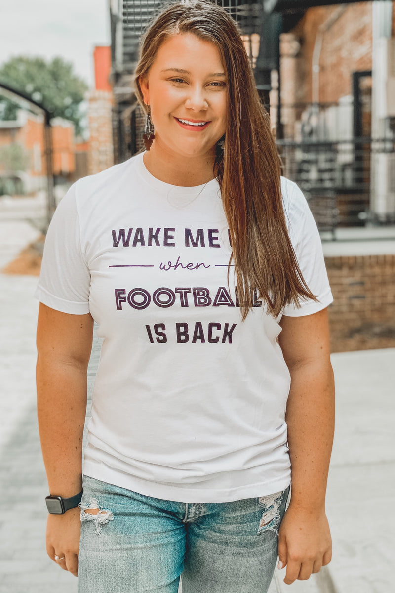 Wake Me Up When Football is Back Graphic Tee - shoptheexchange