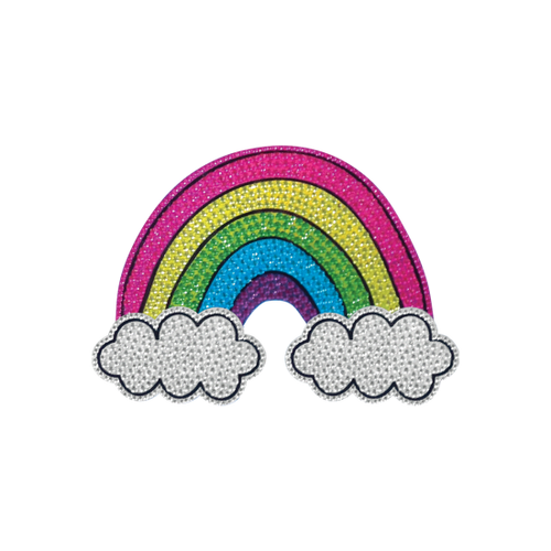 Rainbow and Clouds Rhinestone Deca - shoptheexchange