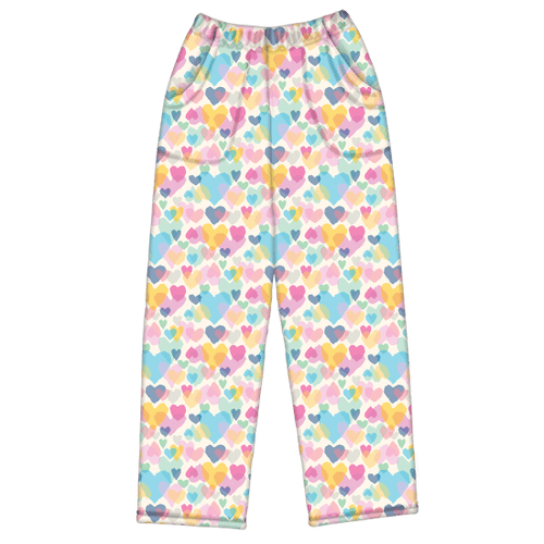 Pastel Hearts Plush Pants - shoptheexchange