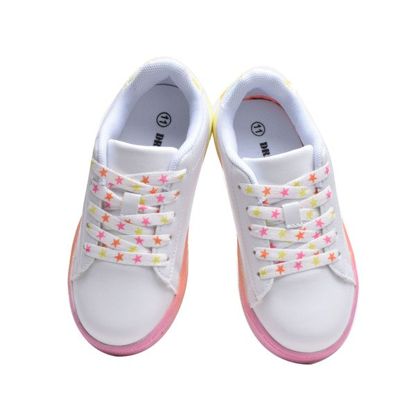 Rainbow With Star Detail Sneakers - Tween - shoptheexchange