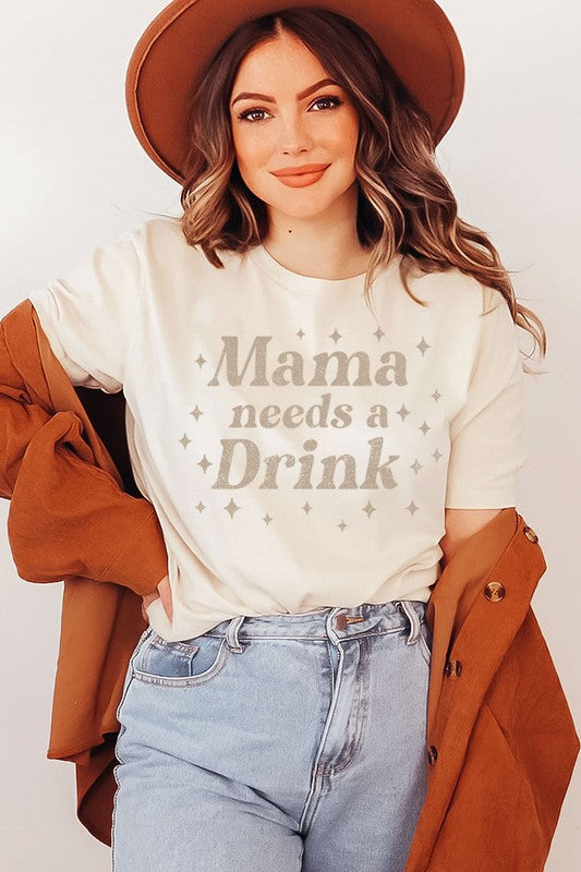Mama Needs A Drink Graphic Top