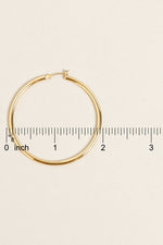 OE: M-14K Gold Dipped Pin Catch Hoop Earrings