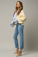 OE: HIGH RISE STRAIGHT CROP JEANS