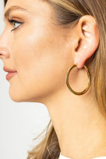 OE: SM-14K Gold Dipped Omega Closure Hoop Earrings