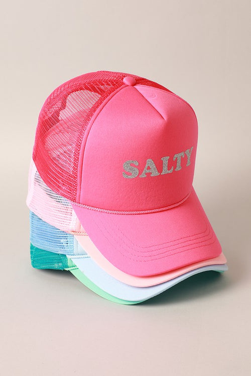 OE: Glitter SALTY Printed Foam Trucker Hat