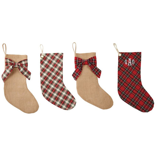 Monogramable Tartan Stockings - shoptheexchange