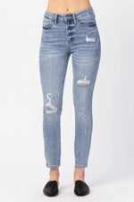OE: Judy Blue High Waist Minimal Destroy Skinny Jeans