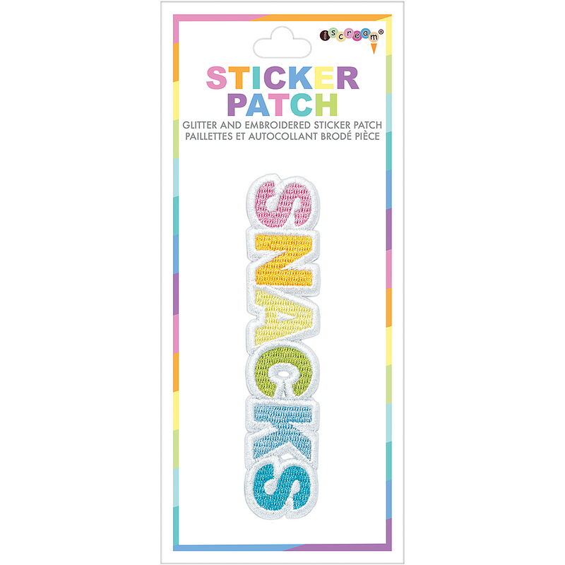Snacks Embroidered Sticker Patch - shoptheexchange