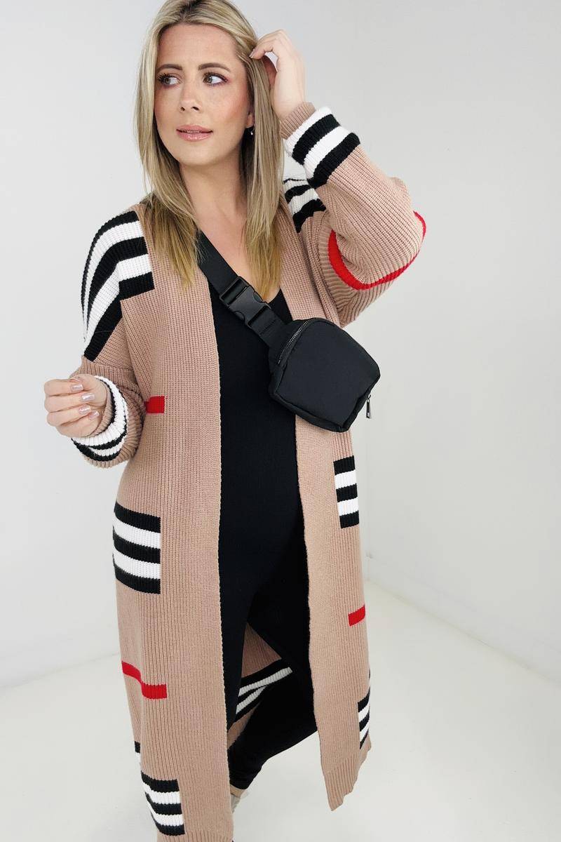 OE: The Burbs Oversized Striped Knit Duster Cardigan – shoptheexchange