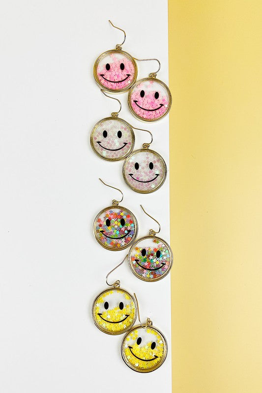 Smiley Face Confetti Earrings