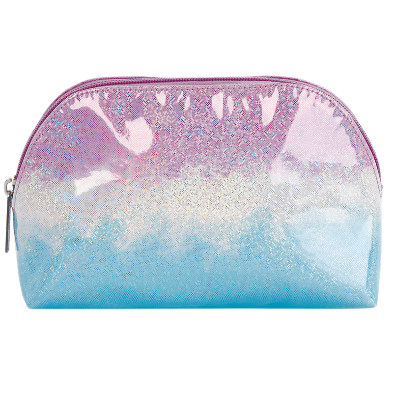 Ombre Sparkly Oval Cosmetic Bag - shoptheexchange
