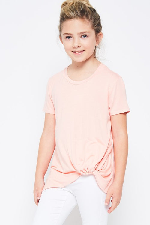 Blush Solid Knot Top