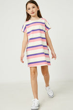 Colorful Stripe French Terry Dress - shoptheexchange