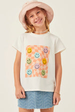 RESTOCK ALERT Warped Smiley Face Print French Terry T Shirt