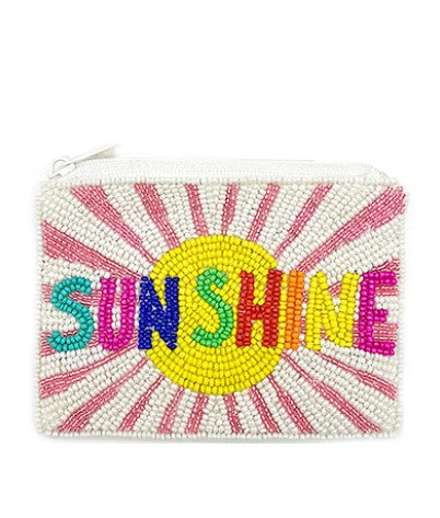 SUNSHINE Beaded Coin Pouch