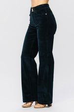OE: Judy Blue High Waist Emerald Corduroy Wide Leg Jeans