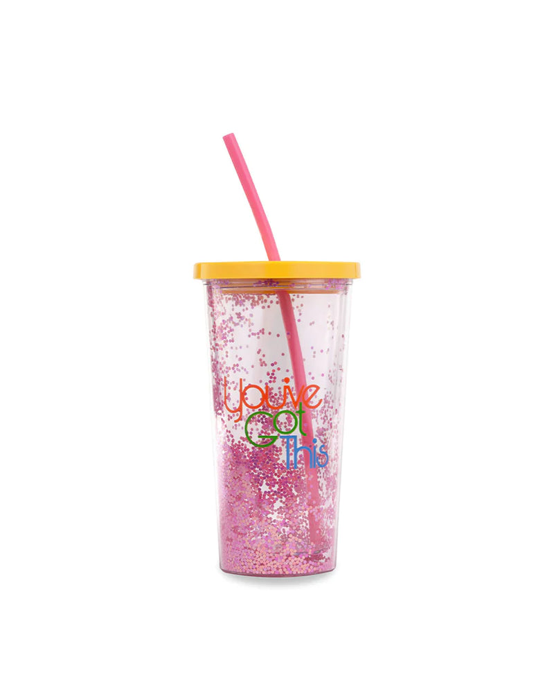 Glitterbomb Sip Sip Tumbler with Straw