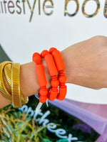 Allie Tube & Ball Bracelet Orange