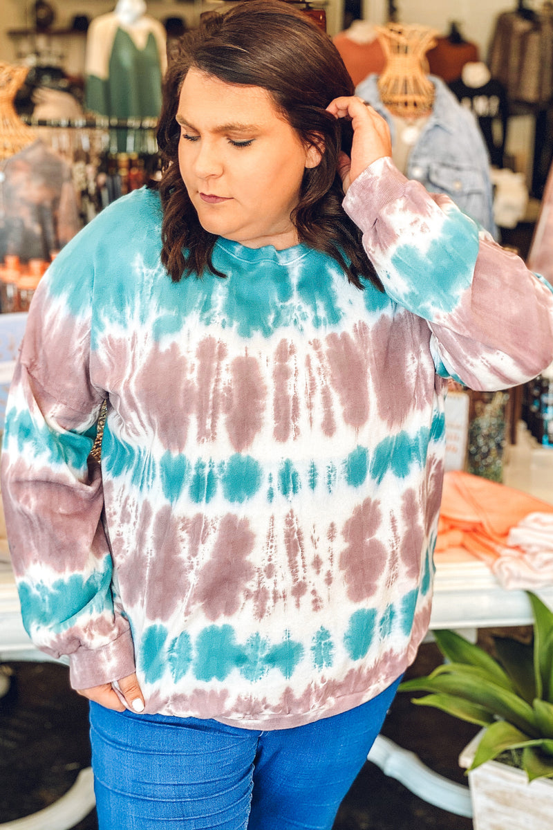 Terry Ombre Pullover plus size top - shoptheexchange