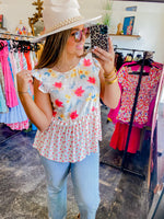 Erin Floral Babydoll Top - shoptheexchange