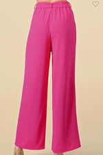 Walk This Way Solid Pants - Pink