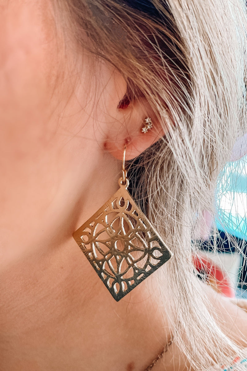 Bold Moves Gold Detail Earrings - shoptheexchange