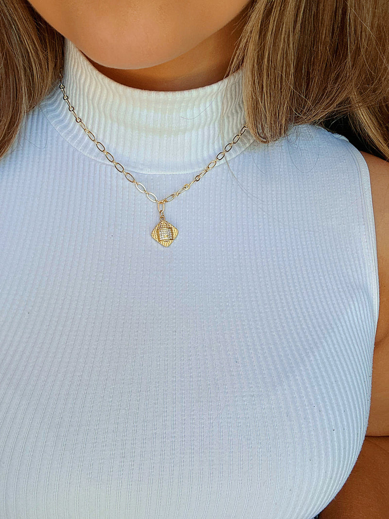 Gold Chain Locket Necklace