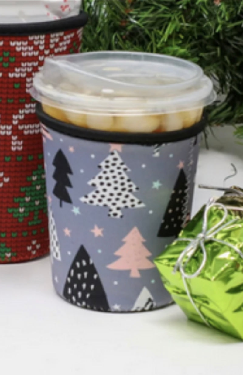Insulated Beverage Sleeve - Grey Tree - Small