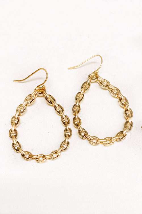 Fields of Gold Oval Drop Earrings - shoptheexchange